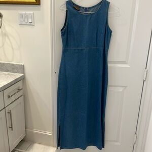 Denim sleeveless maxi dress